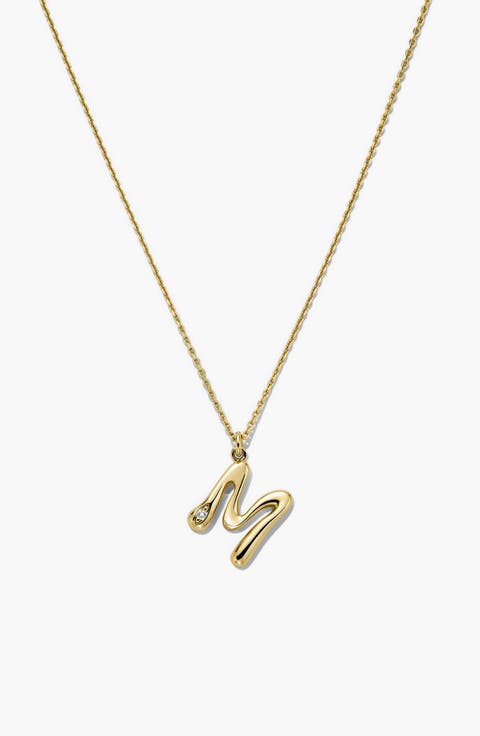 Dôme Letter Pendant Necklace