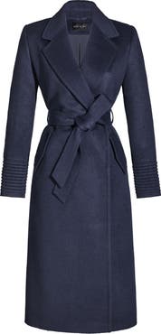 SENTALER Alpaca & Wool Wrap Coat
