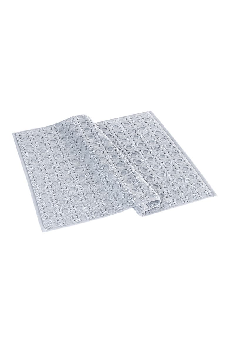 Circle in Square Bath Mat, Main, color, SILVER