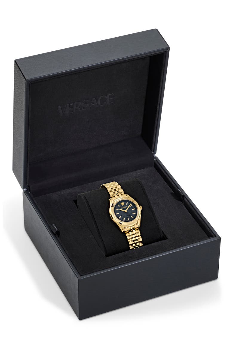 Petite Greca Time Bracelet Watch, 30mm, Alternate, color, IP YELLOW GOLD