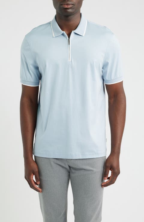 Pima Cotton Quarter Zip Polo