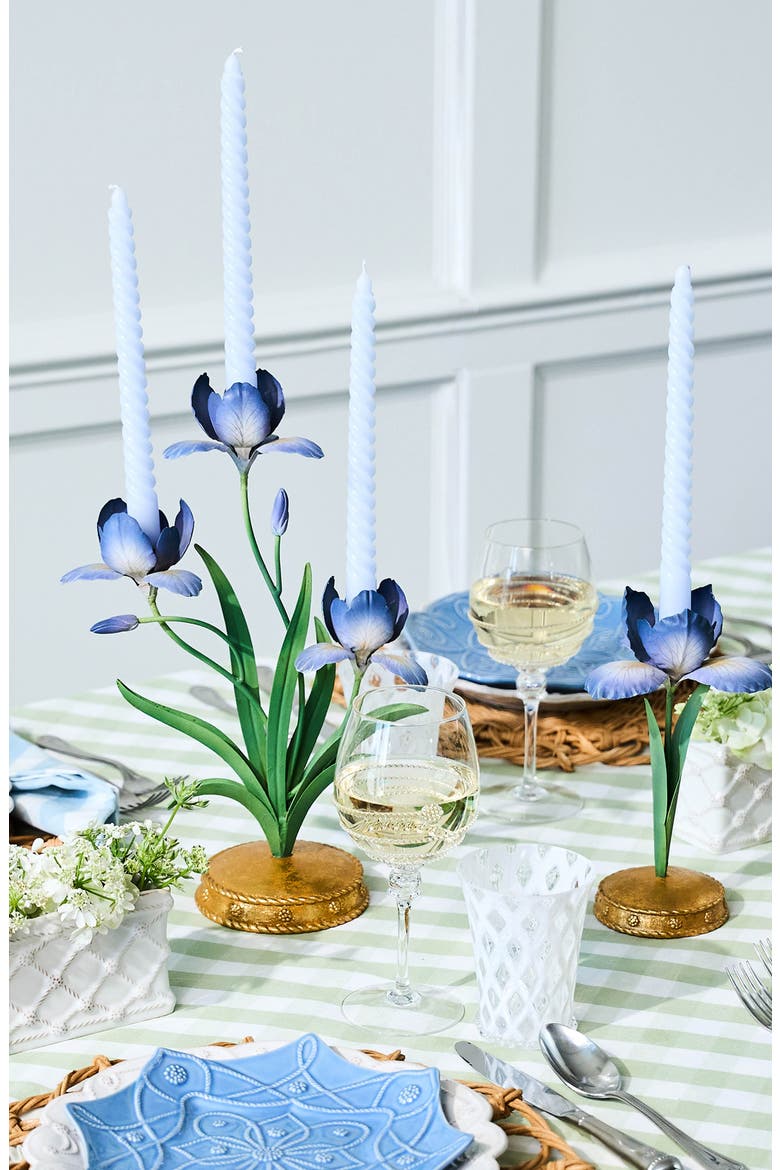 Meadow Walk Iris Candleholder, Alternate, color, CHAMBRAY