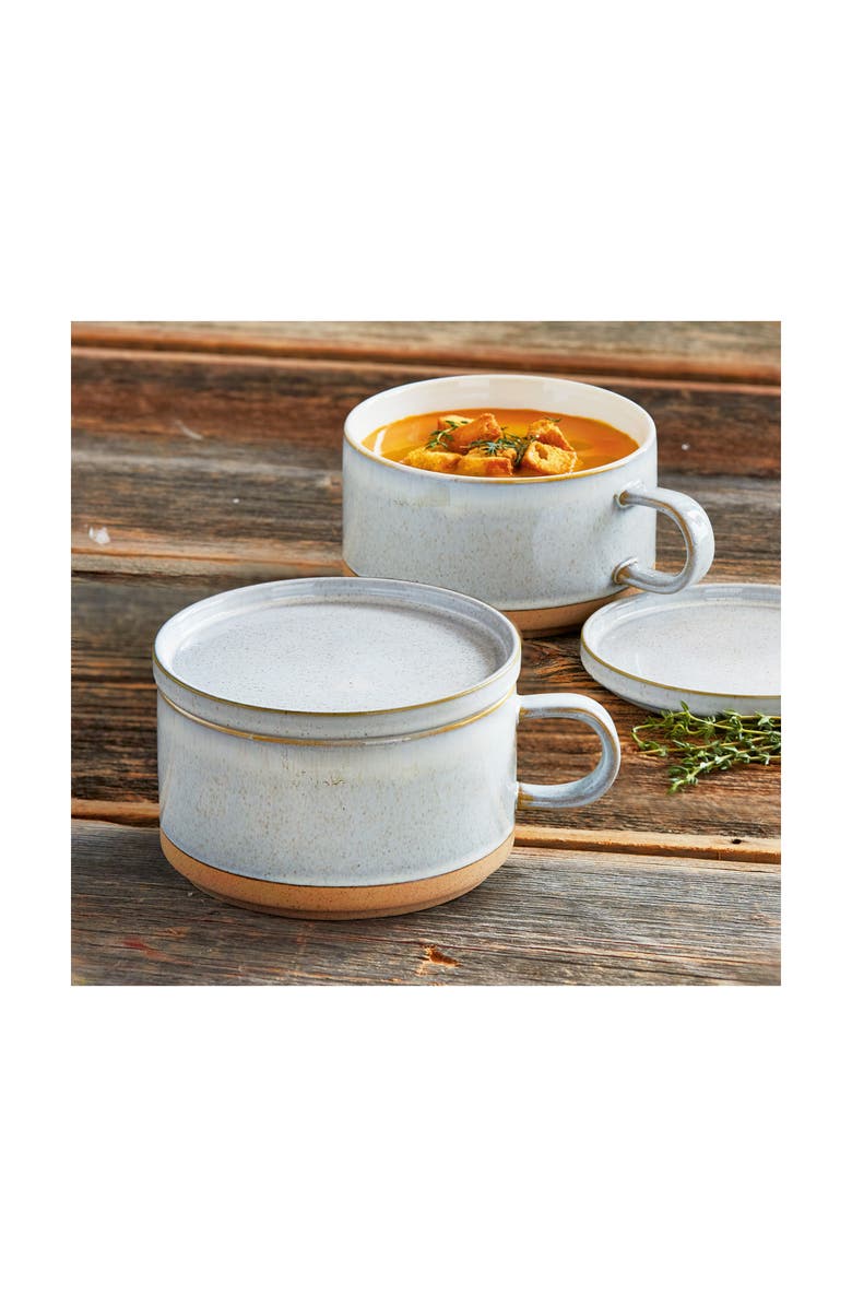 tag Stacking Soup Mug with Lid Ceramic White Dishwasher Safe, Alternate, color, 