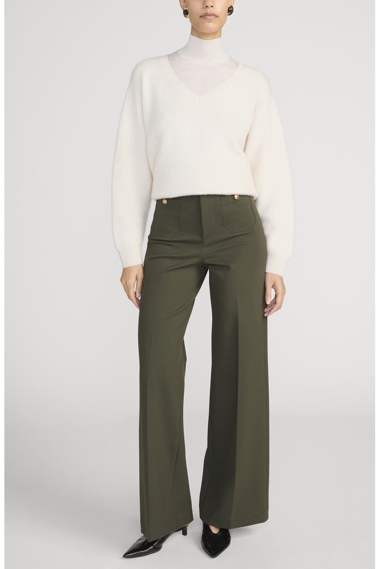 The Modernist High Waist Wide Leg Pants, Alternate, color, MILITARY GREEN