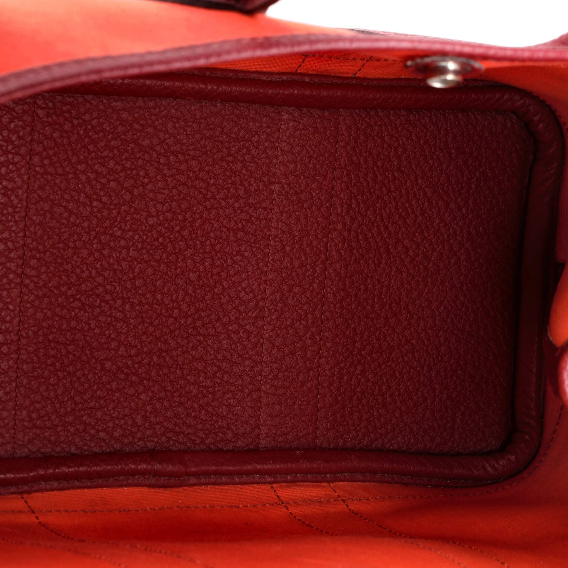 Pre-Owned Hermes Garden Party Tote Toile and Leather 30, Alternate, color, Orange Poppy