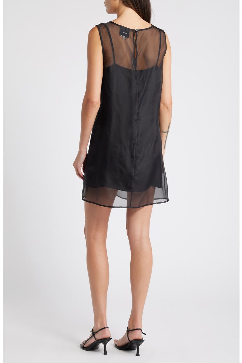 Vina Sheer Overlay Minidress, Alternate, color, BLACK