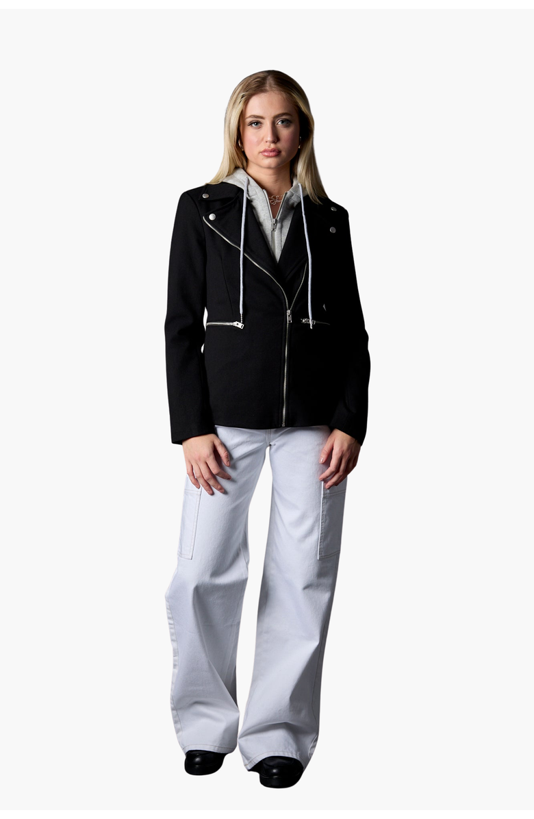BLUE REVIVAL Helen Moto Blazer, Alternate, color,