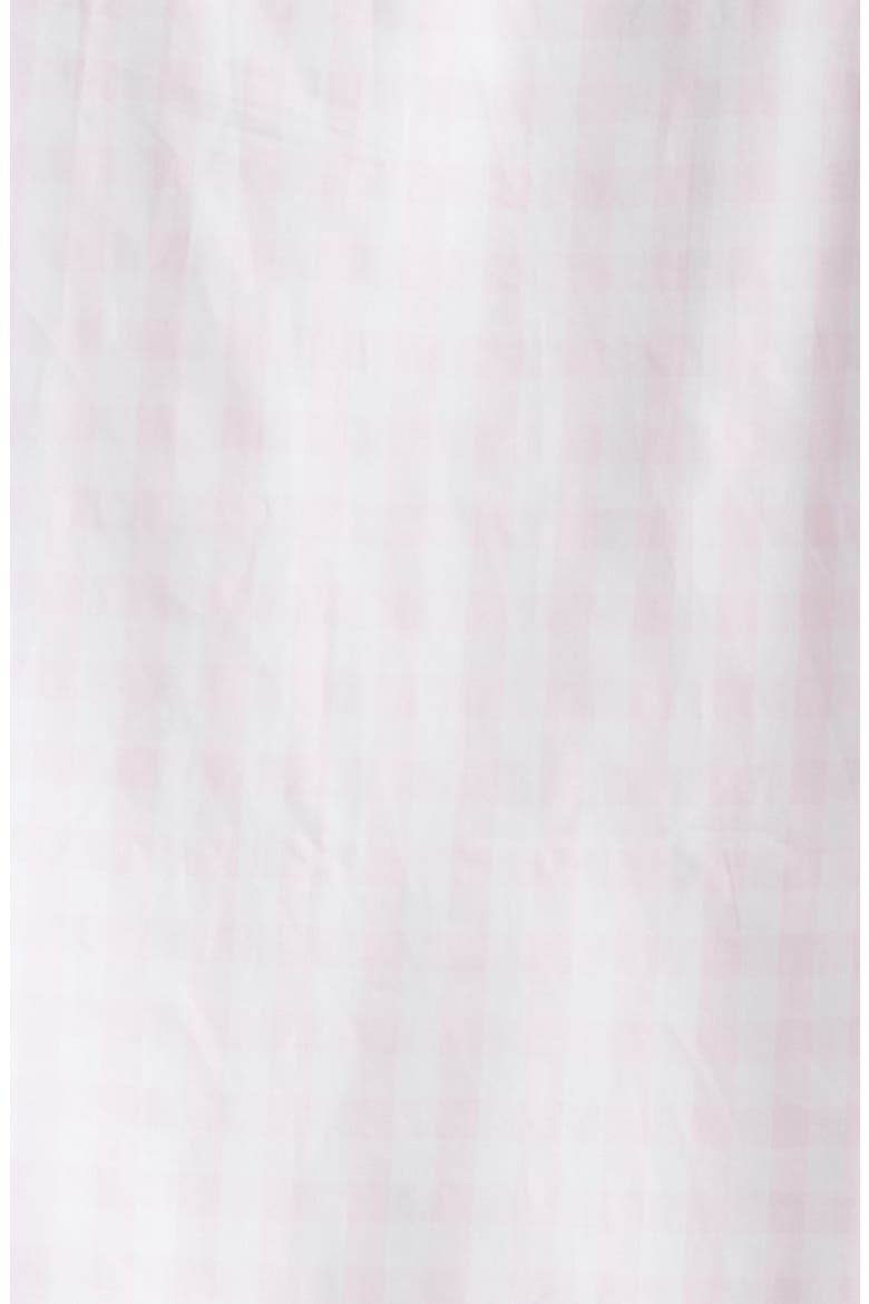 Straight Fit Gingham Plaid Short Sleeve Cotton Button-Down Shirt, Alternate, color, LIGHT PINK