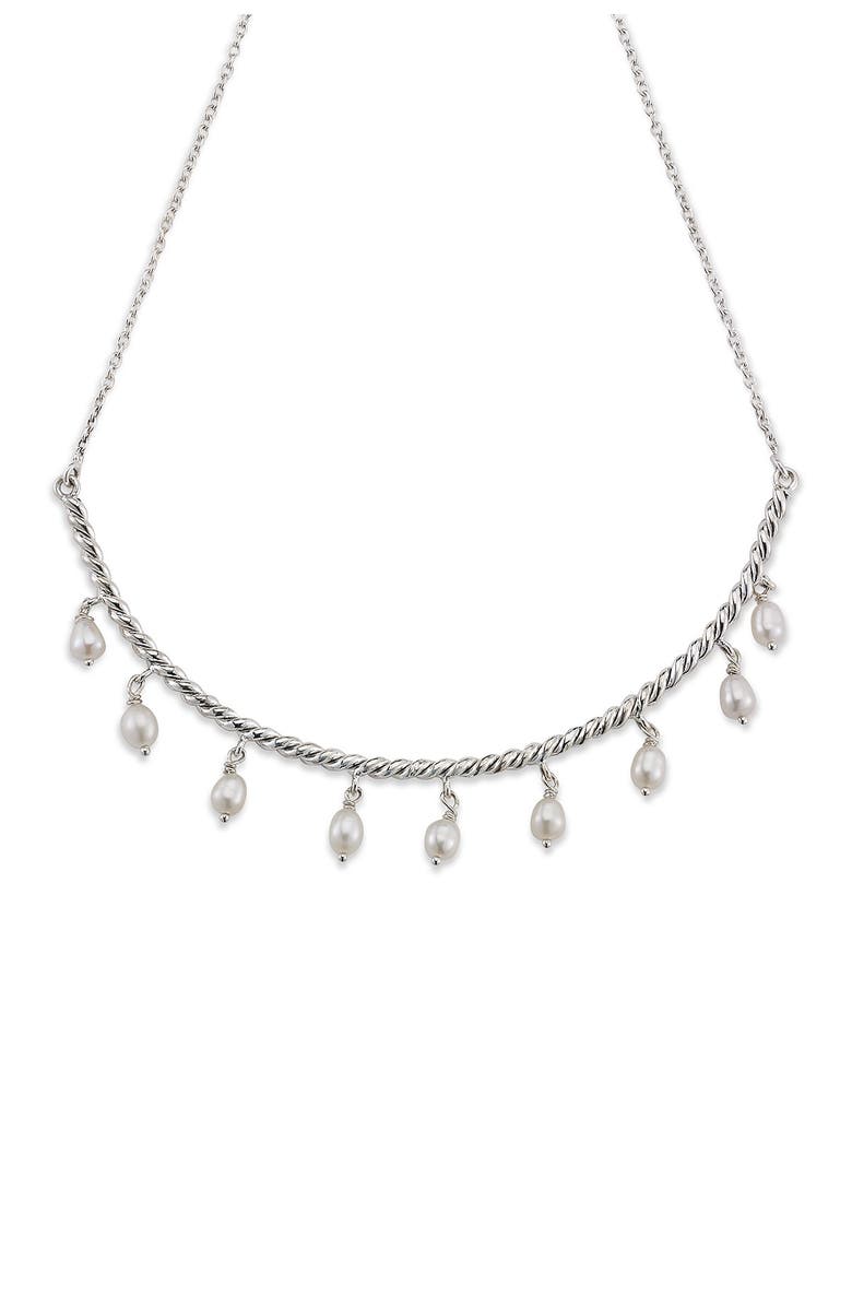 SAMUEL B. Sterling Silver Cultures Freshwater Pearl Dangle Choker Necklace, Main, color, 