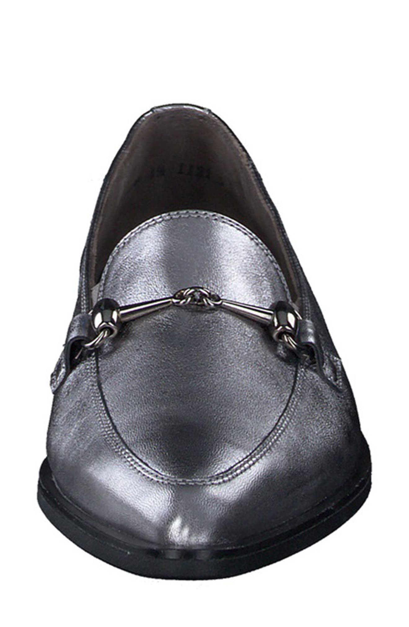 Paul Green Wexler Pointed Toe Bit Loafer, Alternate, color, Clay Metallic Nappa