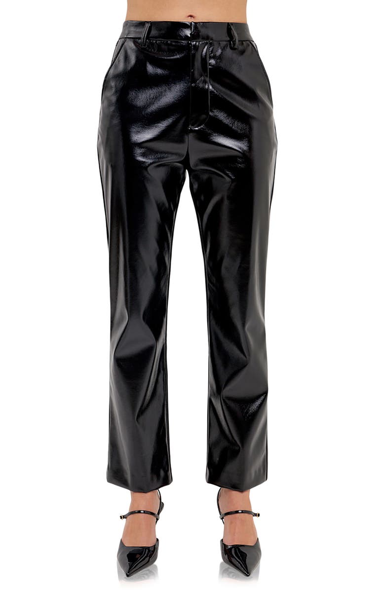 Grey Lab Faux Leather Pants, Alternate, color,