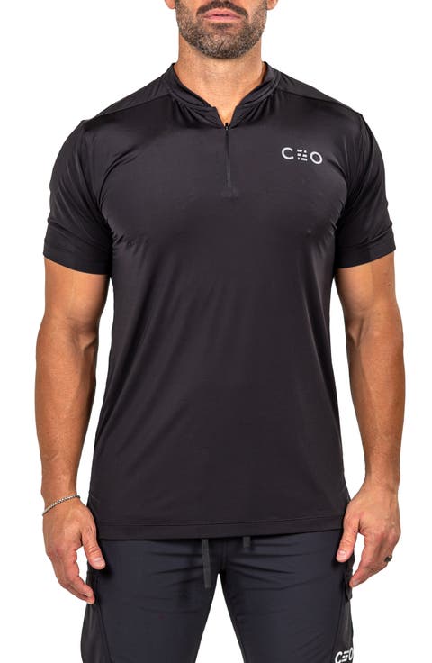 Athletic Quarter Zip Performance T-Shirt