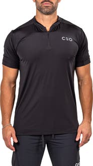 Maceoo Athletic Quarter Zip Performance T-Shirt