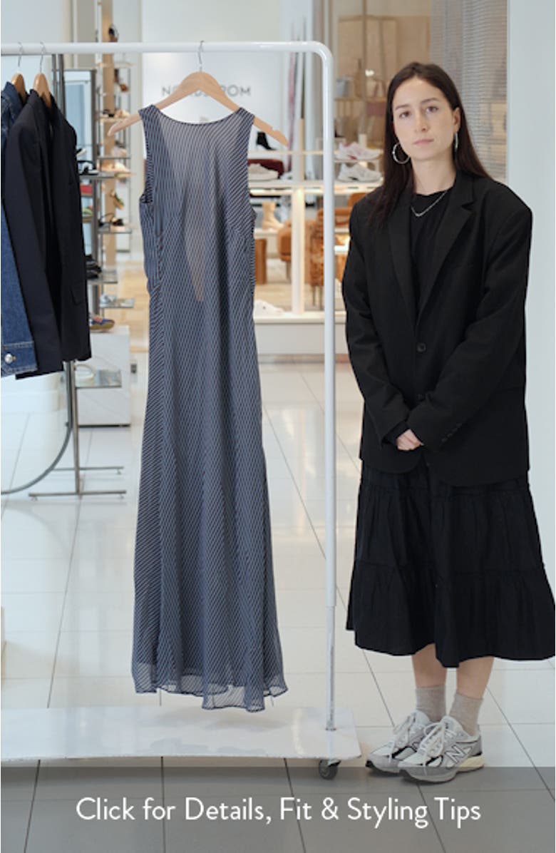 Micca Stripe Drape Back Dress, sales video thumbnail