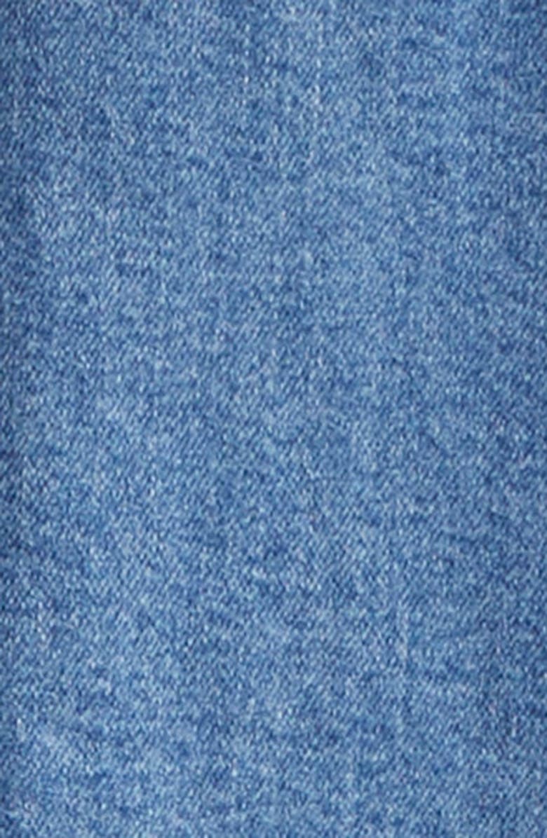 Cinq à Sept Vega Belted Denim Fit & Flare Dress, Alternate, color, Blue Haze