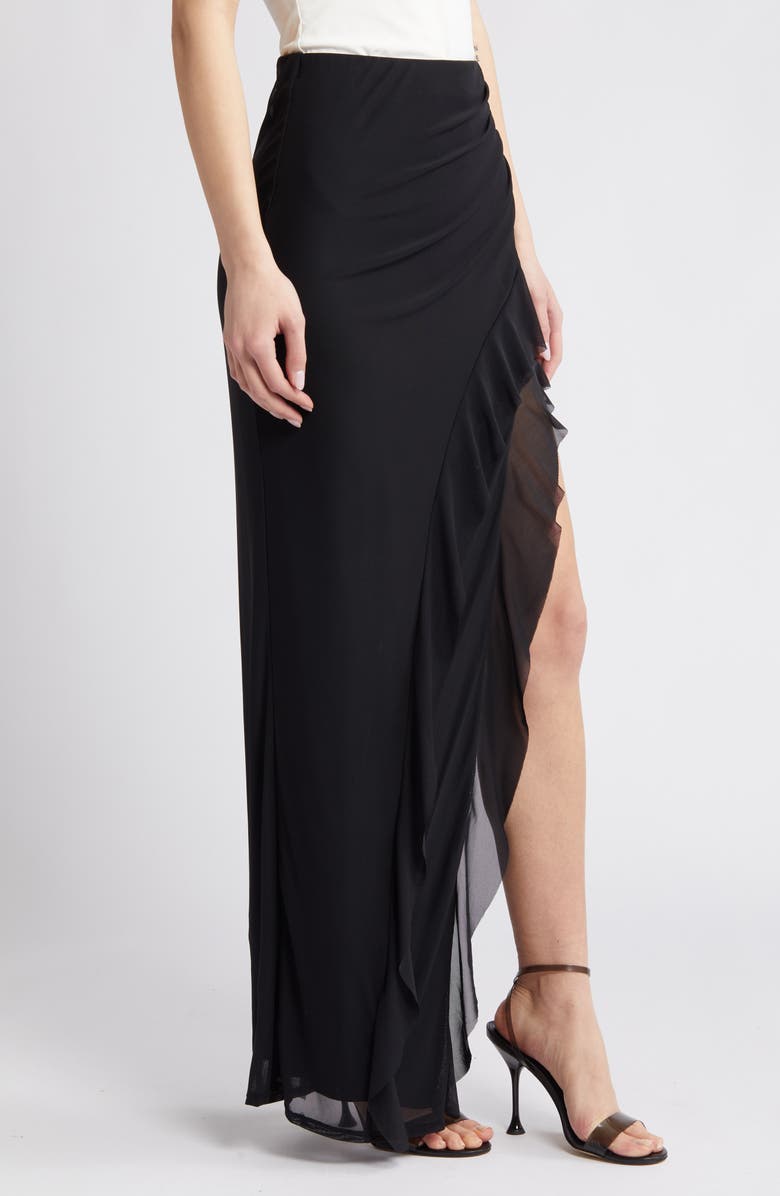 AFRM Sal Floral Asymmetric Ruffle Skirt, Alternate, color, 