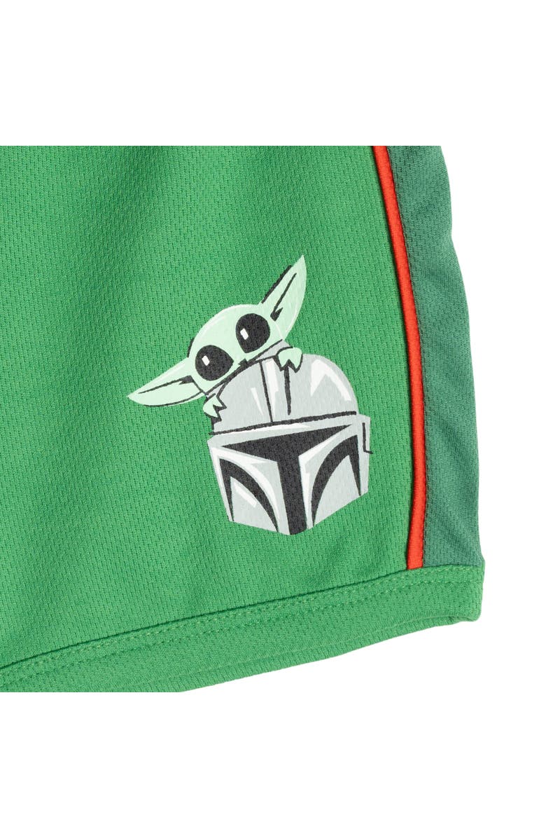 Star Wars The Mandalorian Grogu Athletic 2-Piece Tee and Shorts Set, Alternate, color, Grogu Green