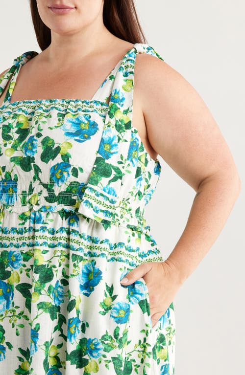 Chelsea28 Floral Print Tie Strap Maxi Sundress