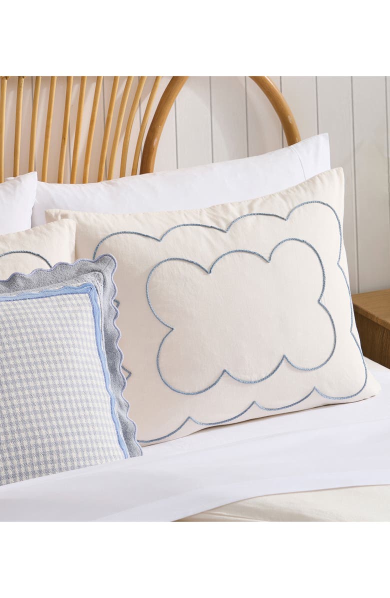 Peri Home Daydream Scallop Duvet Cover & Pillow Shams Set, Alternate, color, Ivory