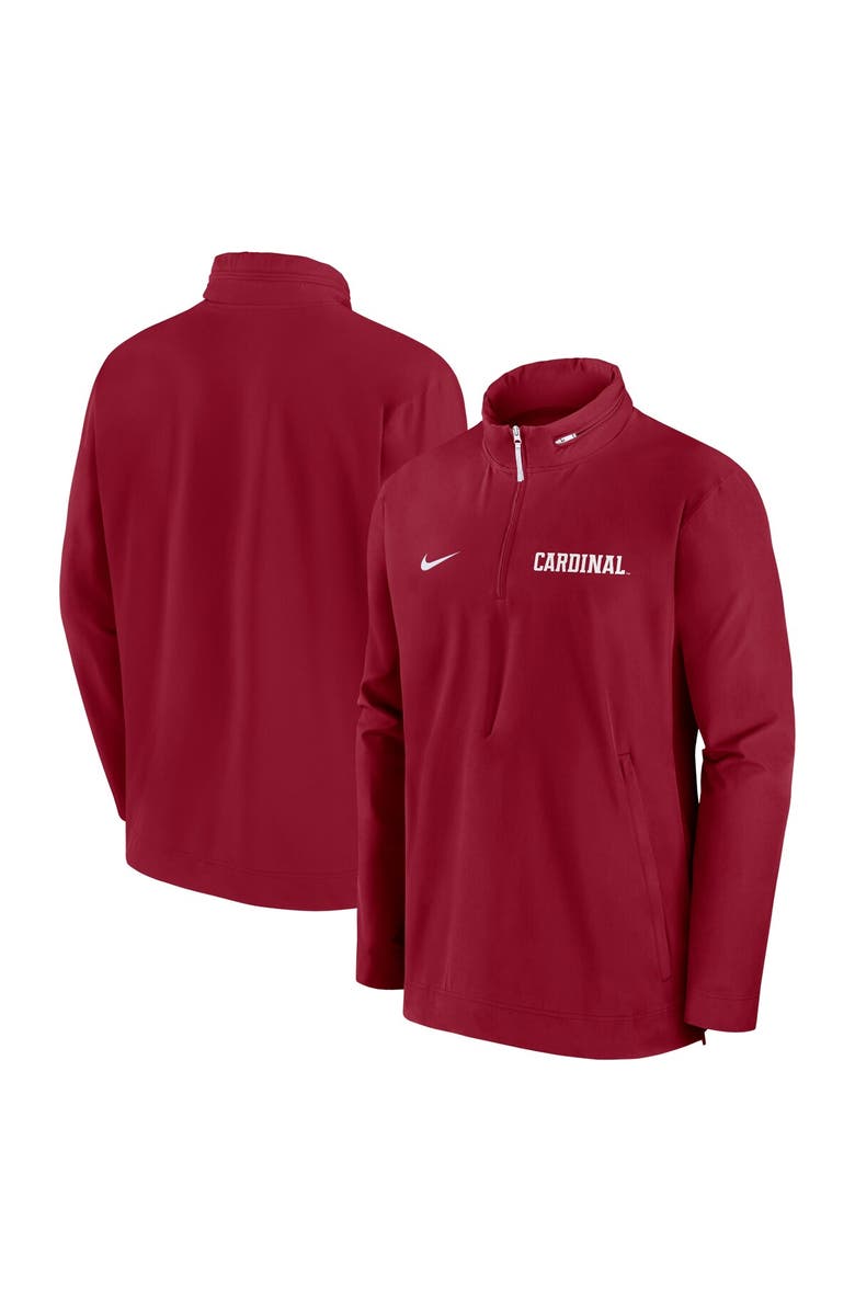 Nike Men's Nike Cardinal Stanford Cardinal Sideline Coaches Quarter-Zip Jacket, Alternate, color, Cardinal