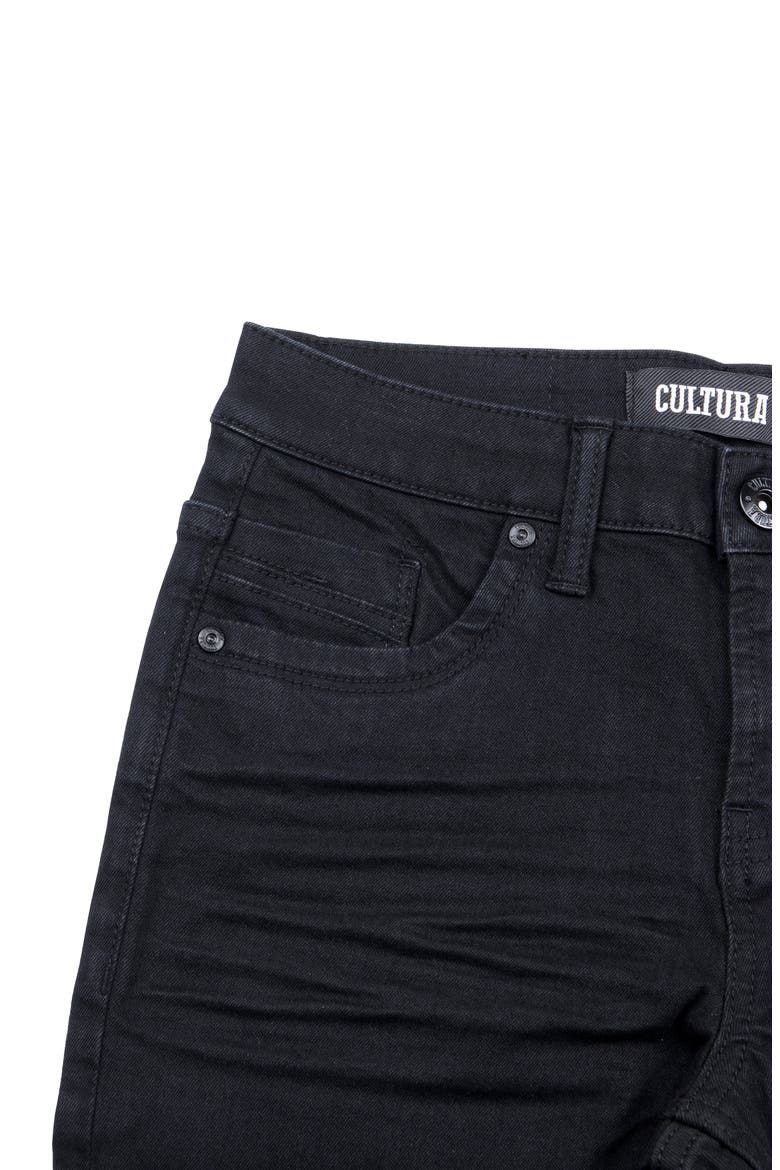 Kids' Cultura Stretch Straight Leg Jeans, Alternate, color, JET BLACK