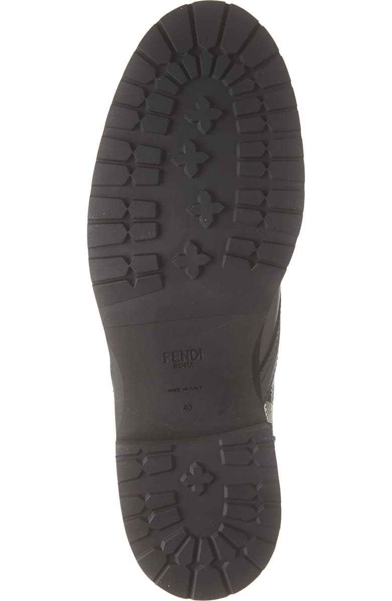 Fendi FF Gingham Sock Lace Up Boot, Alternate, color,