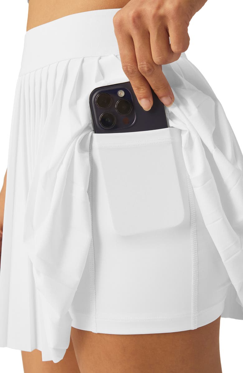 Beyond Yoga If You Pleats Miniskort, Alternate, color, True White