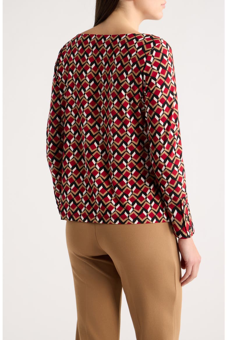 Geometric Boat Neck Top, Alternate, color, ANNE BLACK MULTI