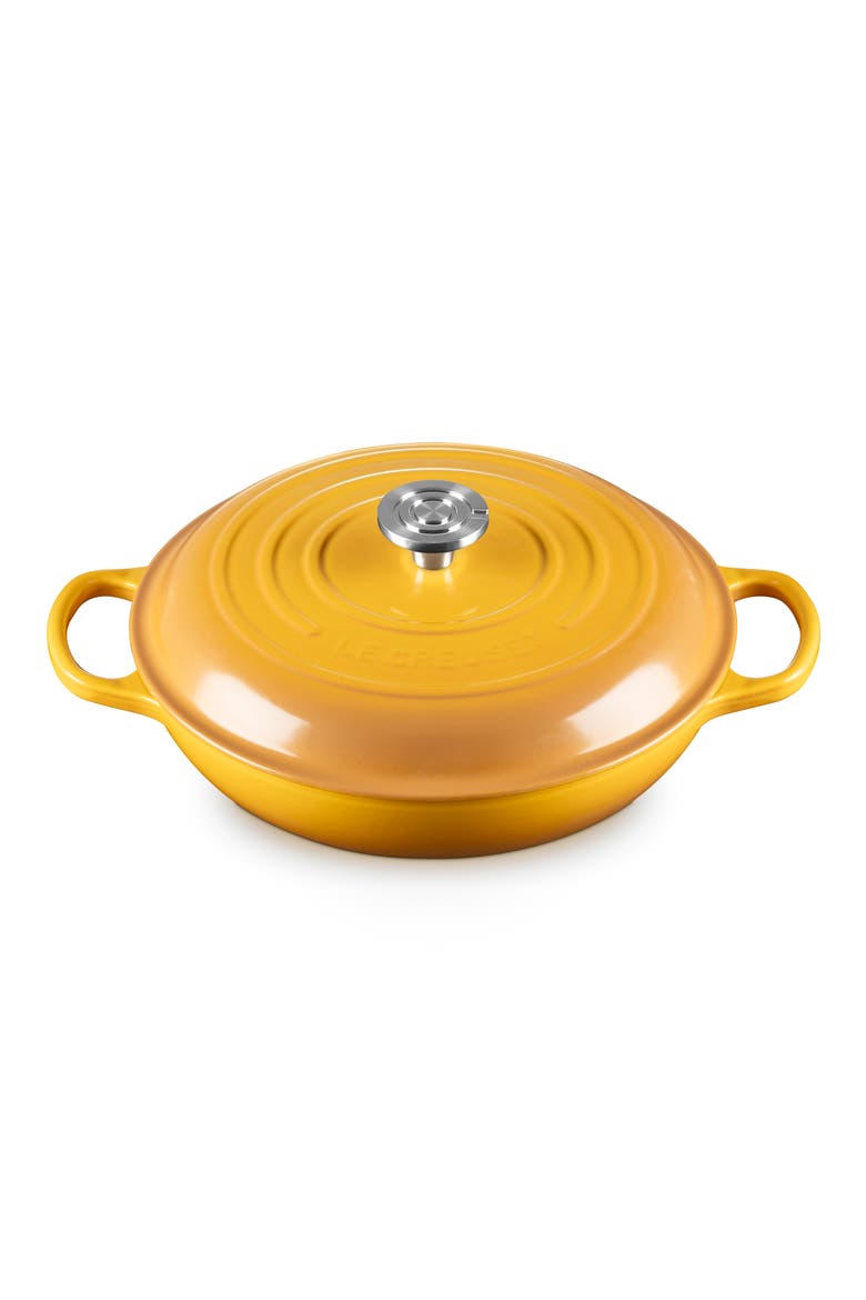 Signature 3.5-Quart Enameled Cast Iron Braiser, Alternate, color, NECTAR