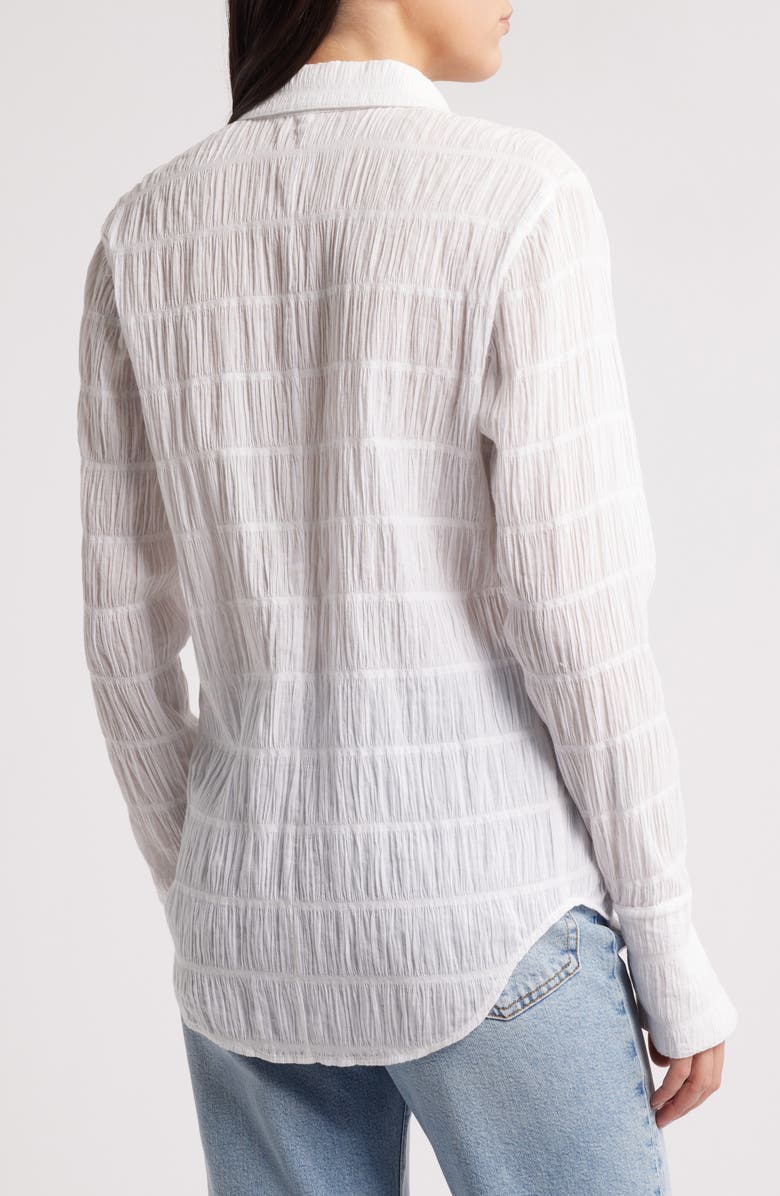 FRAME The Smocked Button-Up Shirt, Alternate, color, White