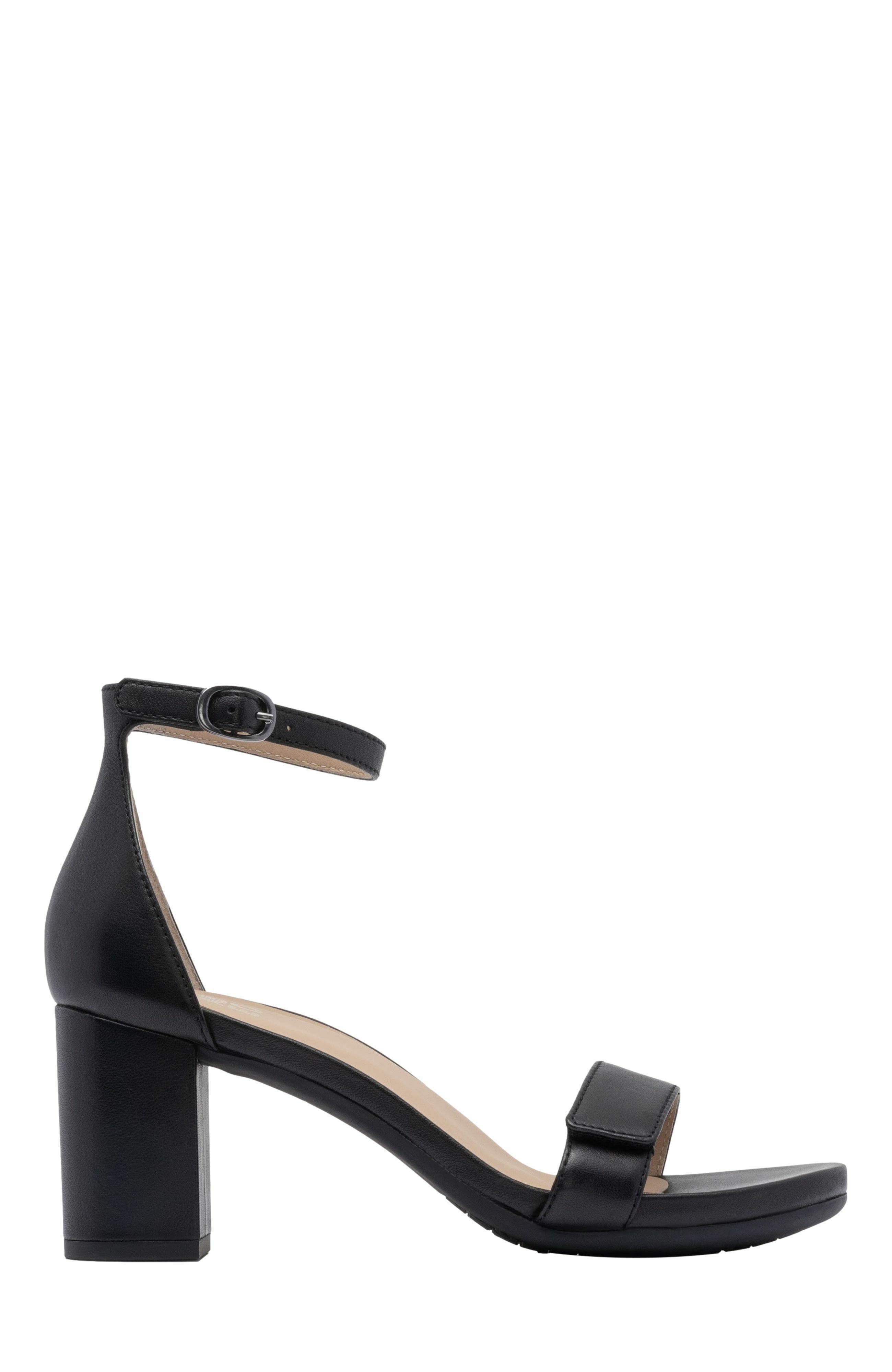 Tempo Strap Heels, Alternate, color, Black Leather - Metatarsal