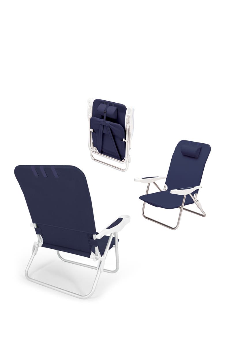 Picnic Time Monaco Reclining Beach Backpack Chair, Alternate, color,