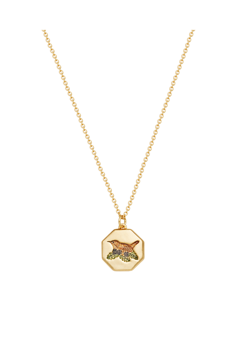 Wren & Blackberry Necklace, Alternate, color, Gold