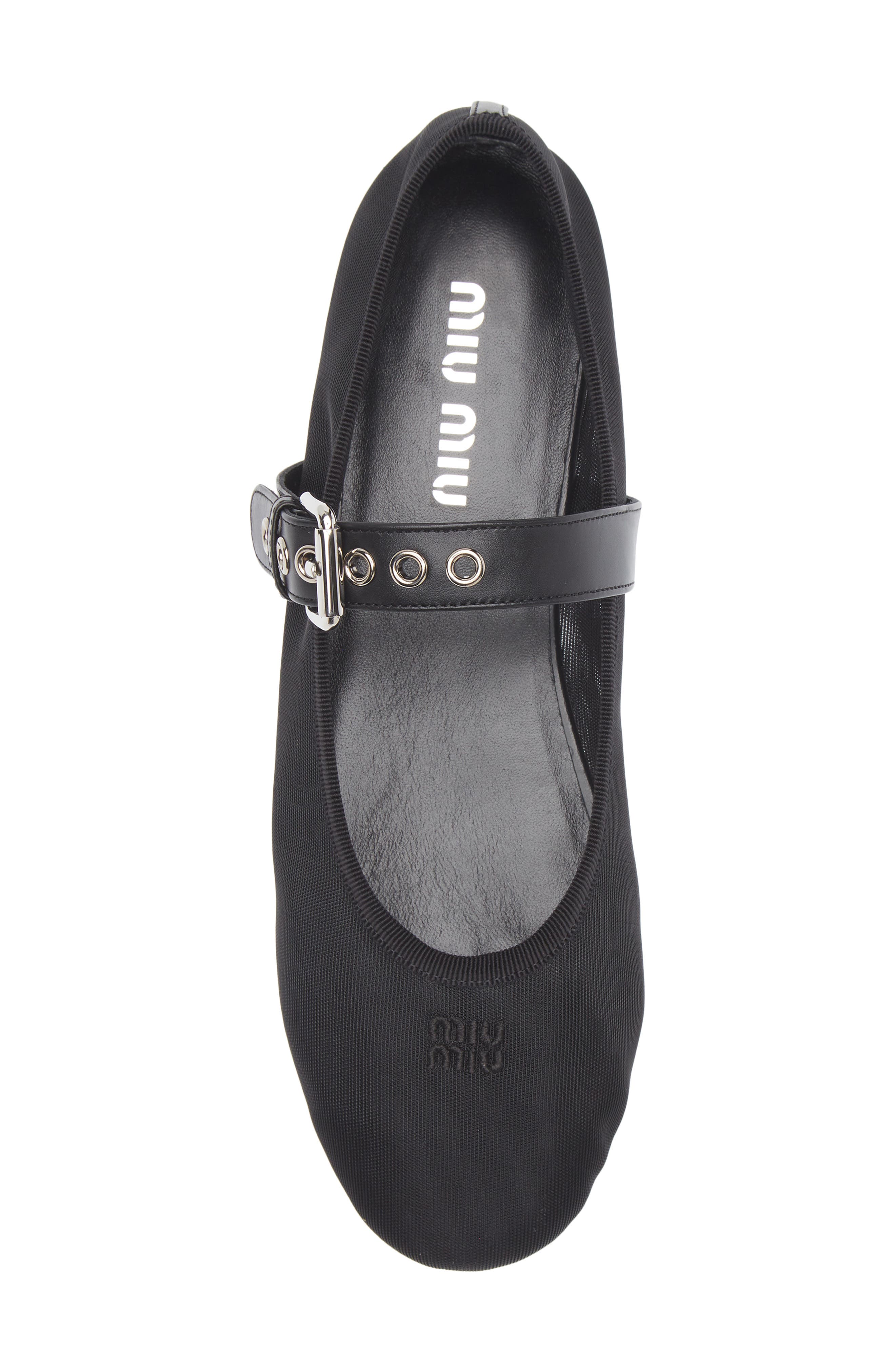 Miu Miu Mary Jane Ballet Flat, Alternate, color, Nero