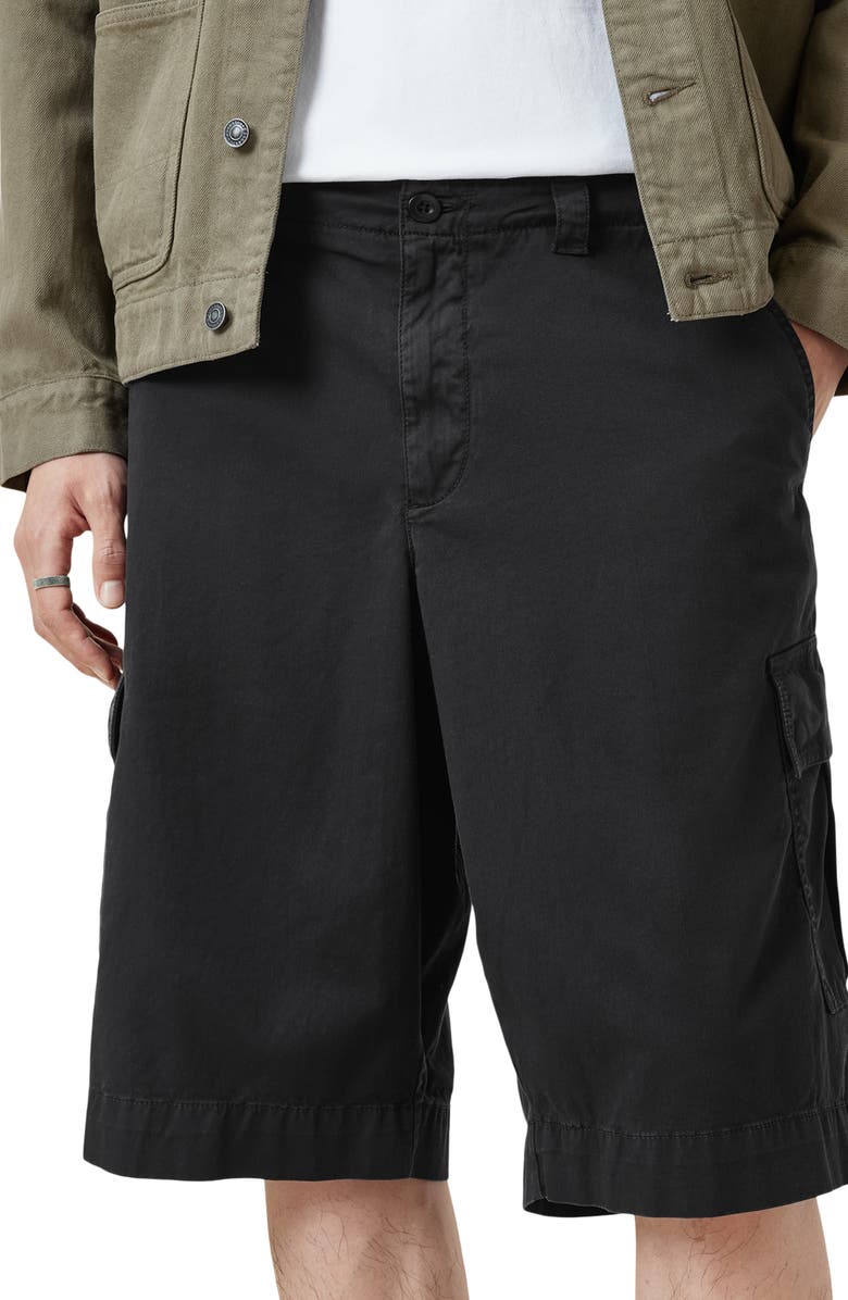 AllSaints Flynn Stretch Cotton Cargo Shorts, Alternate, color, 