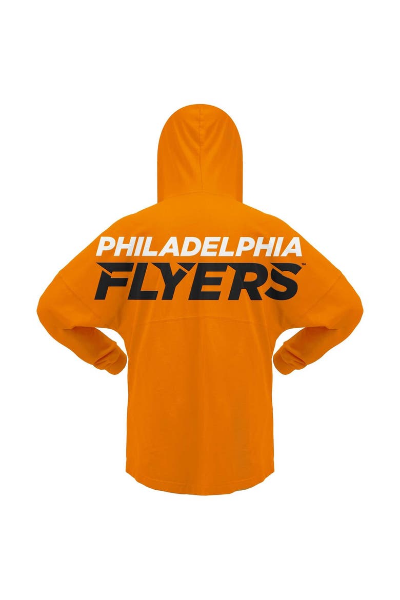 Women's Fanatics Branded Orange Philadelphia Flyers Jersey Lace-Up V-Neck Long Sleeve Hoodie T-Shirt, Alternate, color, Orange