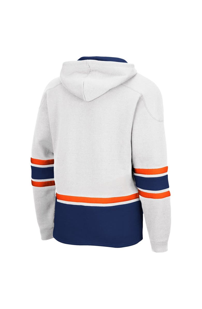 COLOSSEUM Men's Colosseum White Syracuse Orange Lace Up 3.0 Pullover Hoodie, Alternate, color,