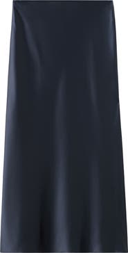 MANGO Satin Maxi Skirt