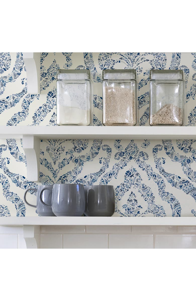 Wallpops Blue Guildford Peel & Stick Wallpaper, Alternate, color, Blue