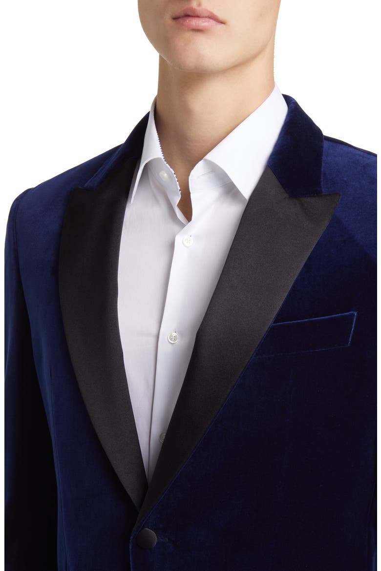 Hutson Cotton Velvet Dinner Jacket, Alternate, color, DK BU