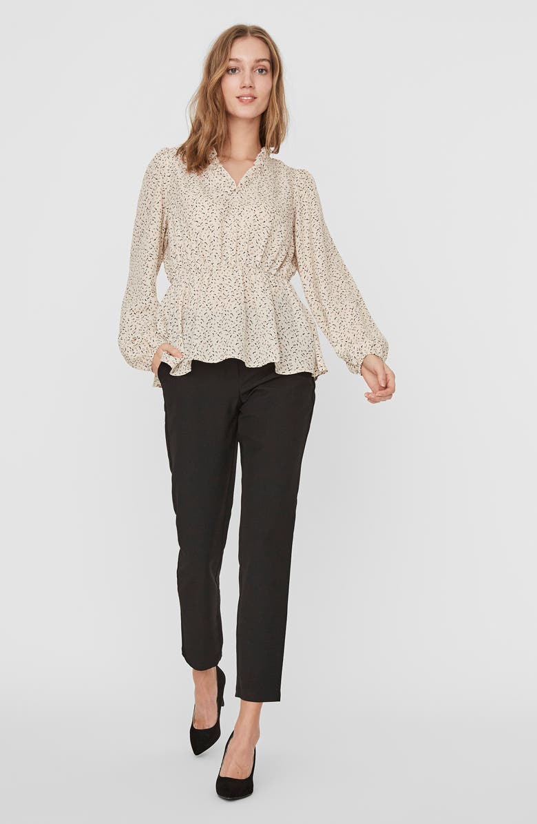 AWARE by VERO MODA VERO MODA Aware Kanya V-Neck Peplum Top, Alternate, color, 