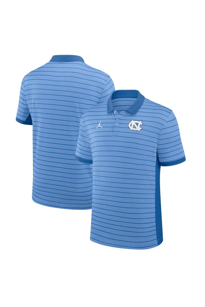 Men's Jordan Brand Carolina Blue North Carolina Tar Heels 2025 Early Season Coaches Sideline Victory Stripe Performance Polo, Alternate, color, Light Blue