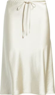 Open Edit Drawstring Satin Skirt