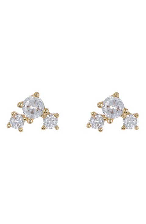 Mixed Stone Stud Earrings