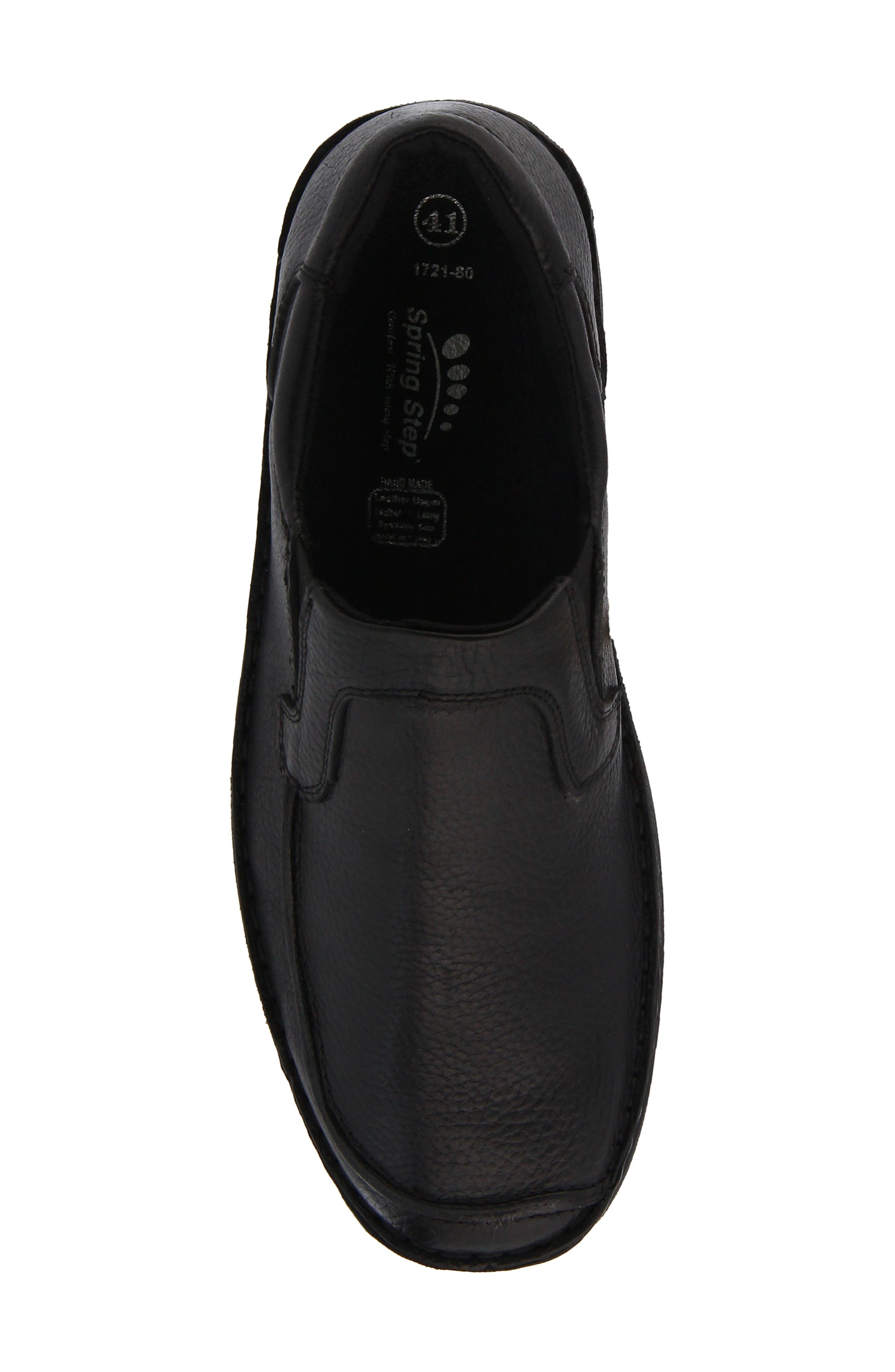 Spring Step Niccolo Moc Toe Loafer, Alternate, color, Black