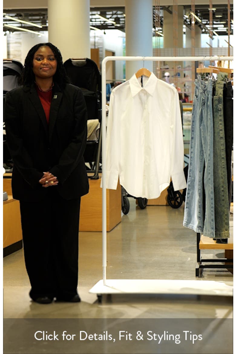 Oversize Embroidered Poplin Button-Up Shirt video
