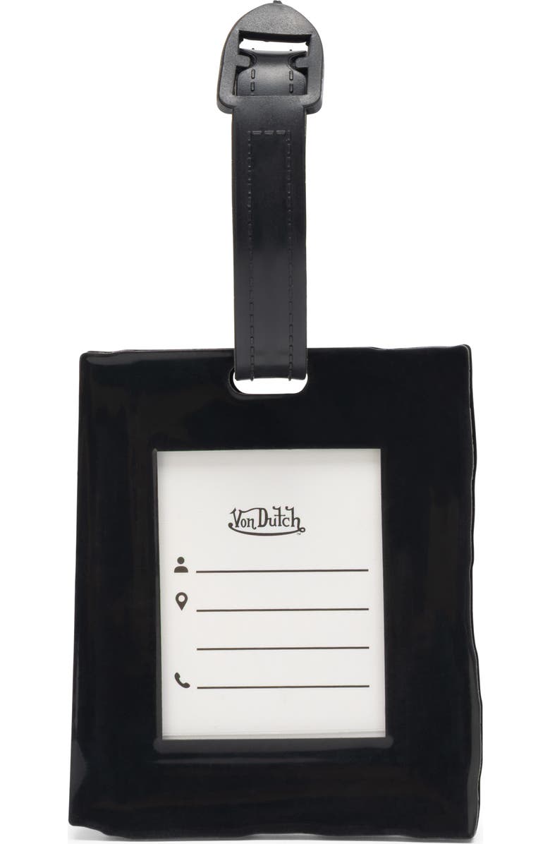 Von Dutch Stitched 2-Piece Suitcase ID Tag Set with Adjustable Straps, Alternate, color, Stitched