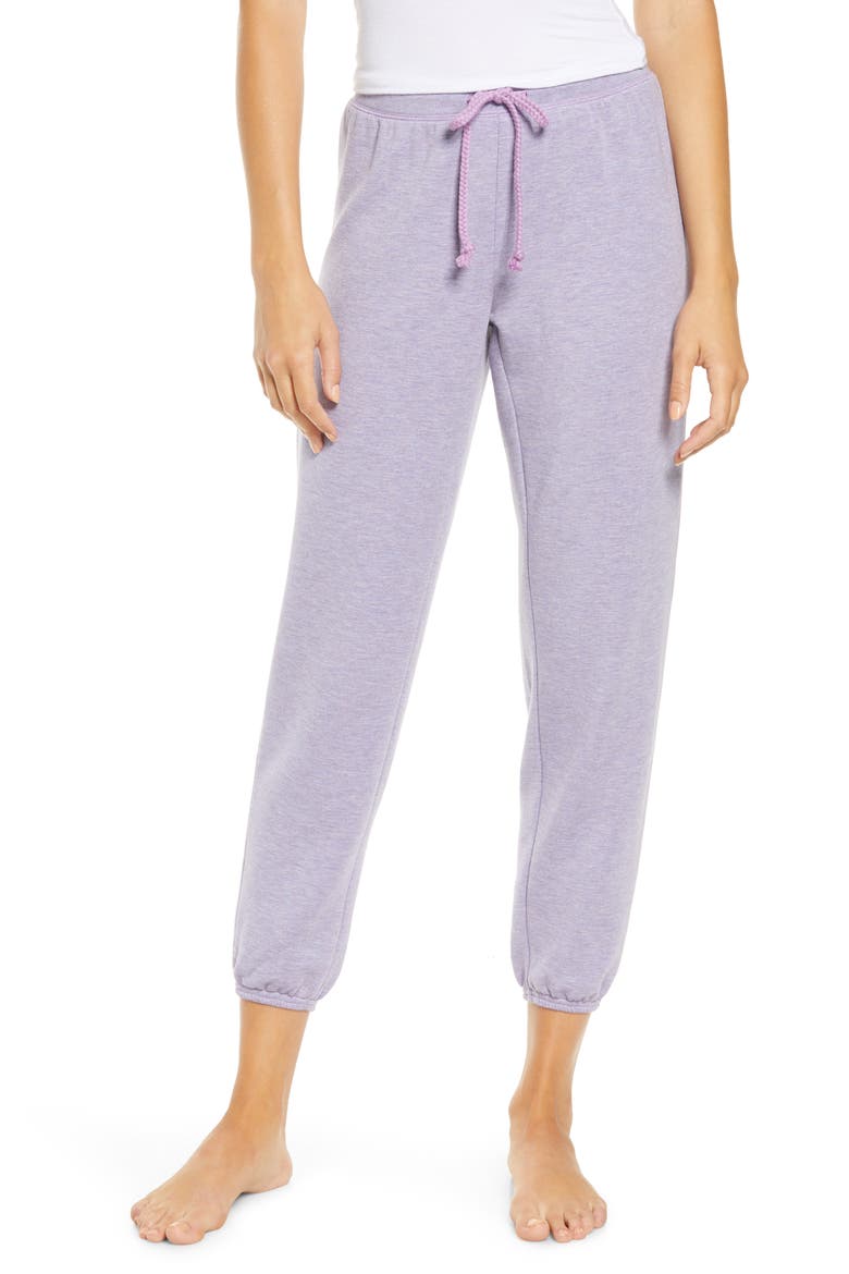 Fleece Joggers, Main, color, PURPLE SHEER HEATHER