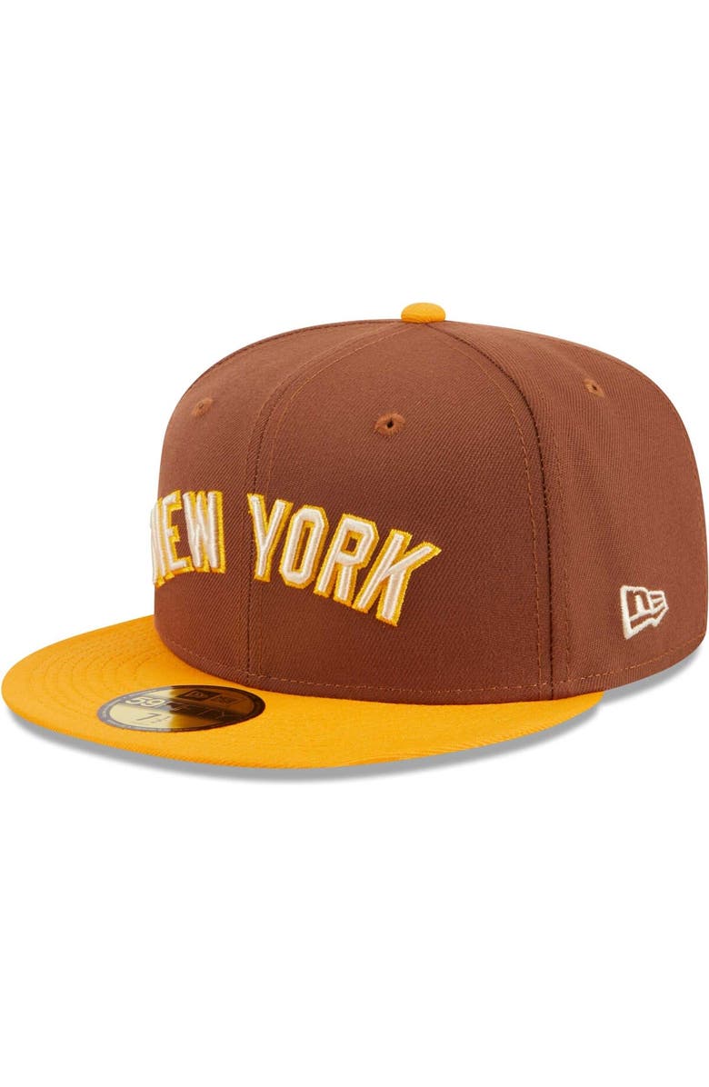New Era Men's New Era Brown New York Yankees Tiramisu 59FIFTY Fitted Hat, Alternate, color, Brown