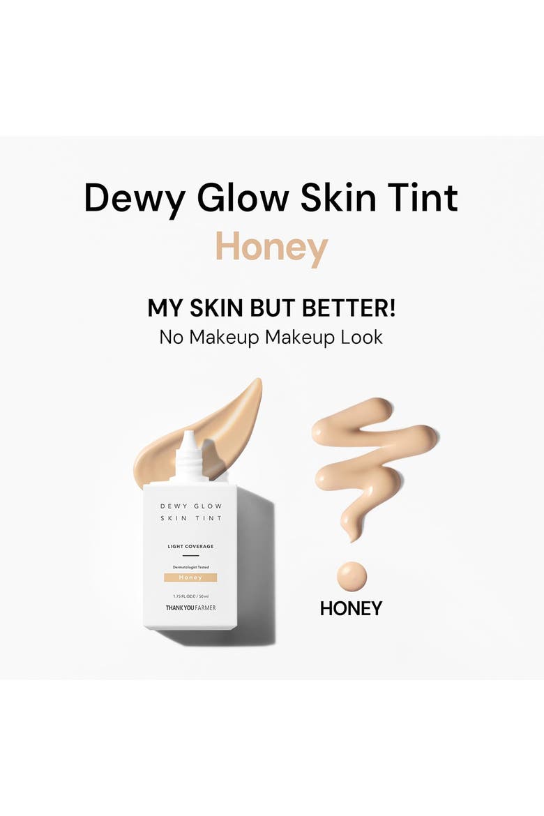 Dewy Glow Skin Tint Honey, Alternate, color, White